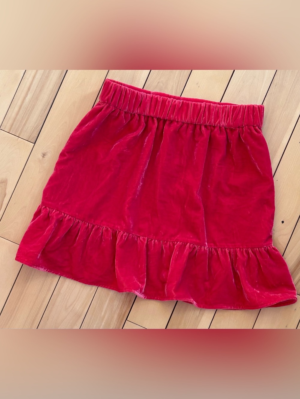NWT J.Crew Velvet Ruffle Mini Skirt - Picture 5 of 10